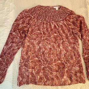 Paisley flowy blouse with ruching, Joe Fresh